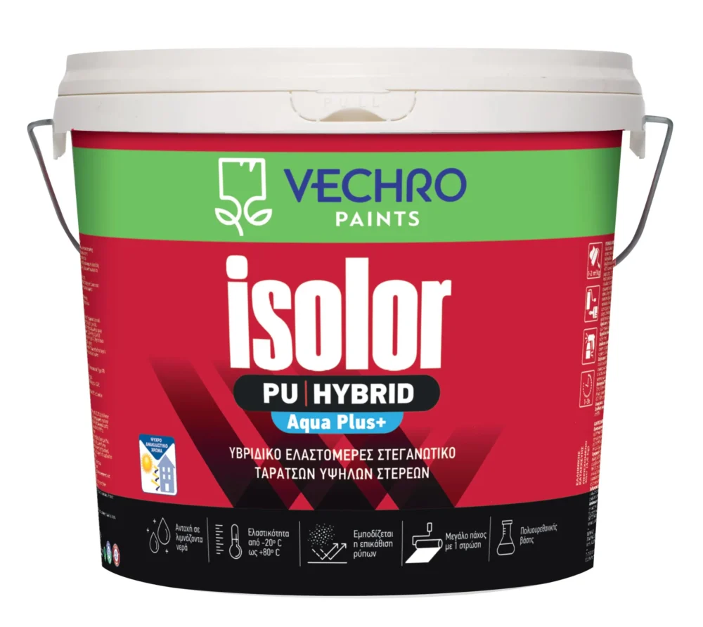 Υβριδική Μόνωση Ταράτσας Vechro Isolor 750ml Άσπρο