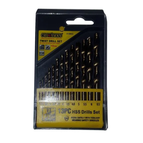 Metal Drill Bits Set Crownman (13pcs)