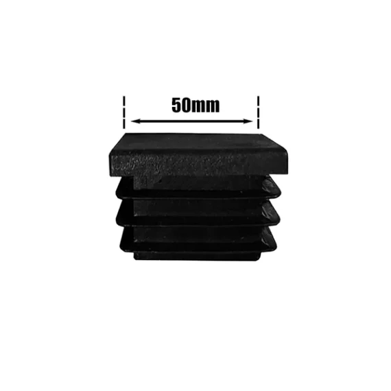 Ποδαράκια Τετράγωνα Φτερωτά Μαύρα 50 x 50mm