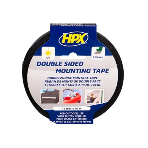 Double Sided Tape HPX Black 19mm x 10m
