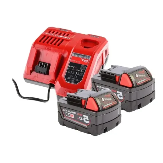 Charger and Batteries Set Milwaukee 18V 2 x 5Ah M18NRGCR-502