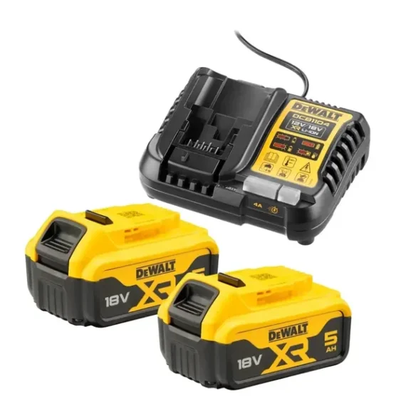 Charger and Batteries Set Dewalt 18V 2 x 5Ah DCB1104P2