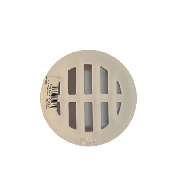 Floor Drain Round Plastic White 3"