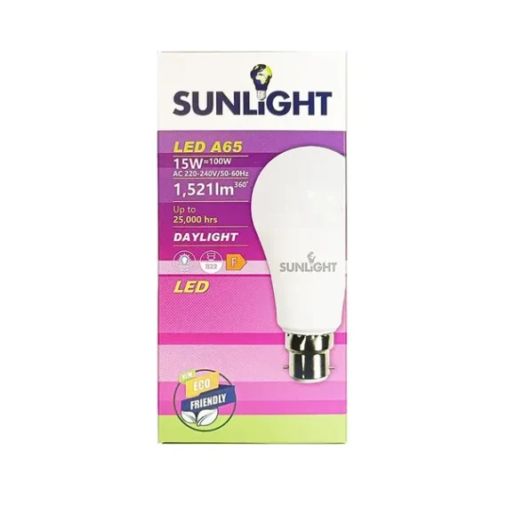 Λάμπα LED Sunlight A65 B22 15W Daylight-6500K