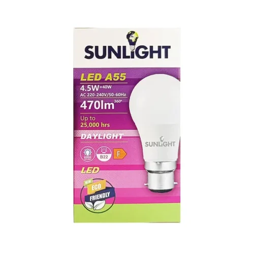 Light Bulb LED Sunlight A55 B22 4.5W Daylight-6500K
