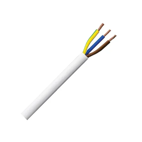 Cable per Meter White 3 x 0.75 Flexible