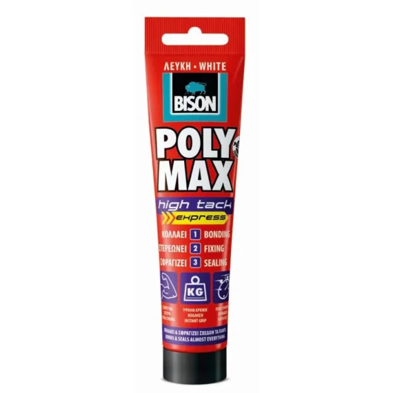 Adhesive/Sealant Bison - POLY MAX HIGH TACK EXPRESS White 115g