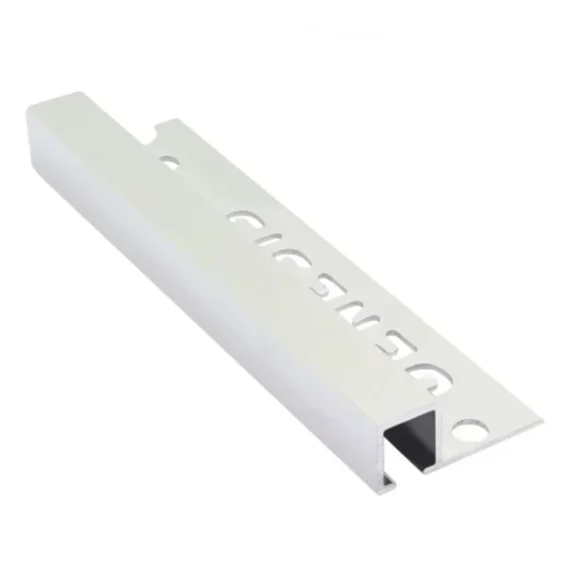Tile Trim Genesis Square Aluminium Gloss 10mm x 2.5m