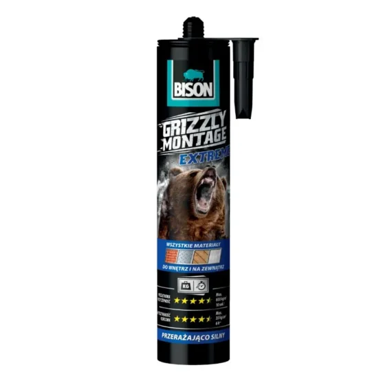 Adhesive Bison Grizzly Montage Extreme White 435g
