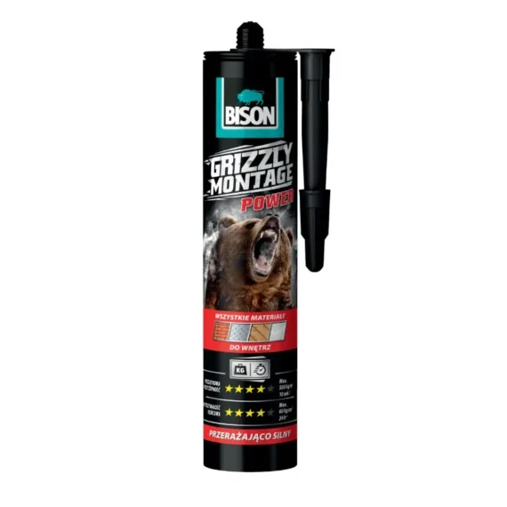 Adhesive Bison Grizzly Montage Power White 370g