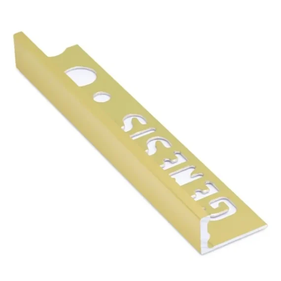 Tile Trim Genesis Elbow Aluminium Gold 12mm x 2.5m