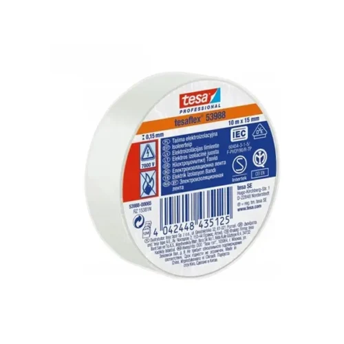 Electrical Tape Tesa White 19mm x 20m