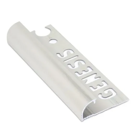 Tile Trim Genesis Round Aluminium Satin 10mm x 2.5m
