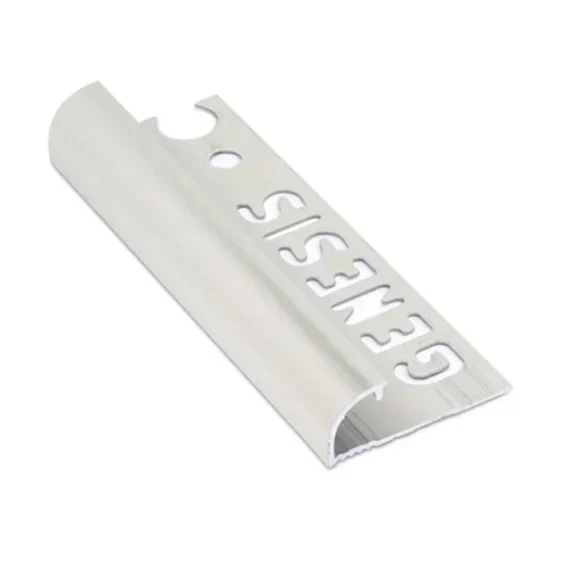 Tile Trim Genesis Round Aluminium Gloss 10mm x 2.5m