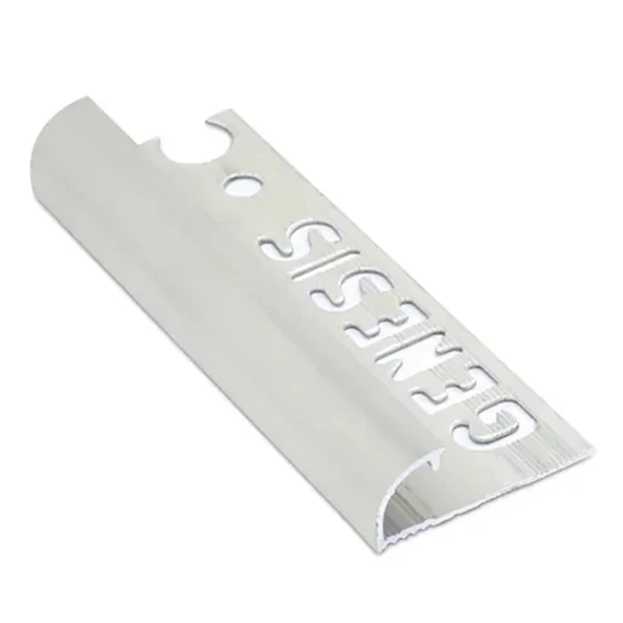 Tile Trim Genesis Round Aluminium Gloss 12mm x 2.5m