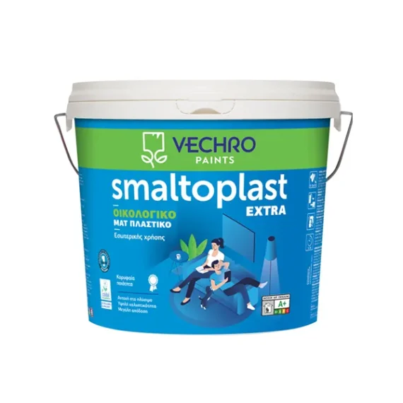 Interior Paint Vechro Smaltoplast Extra Black (Choose Size)