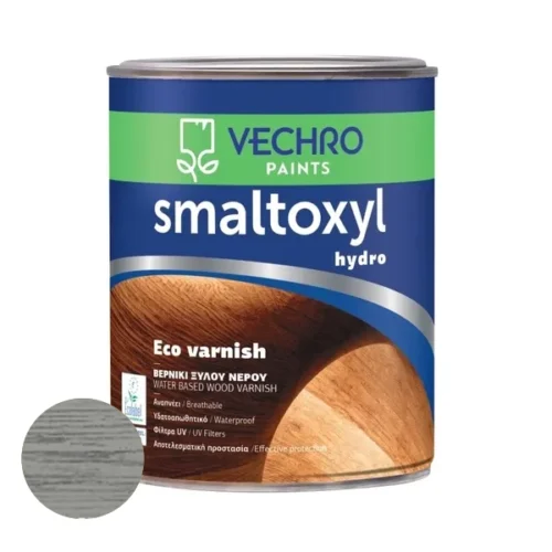 Wood Varnish Vechro Smaltoxyl Hydro Grey Storm (Choose Size)