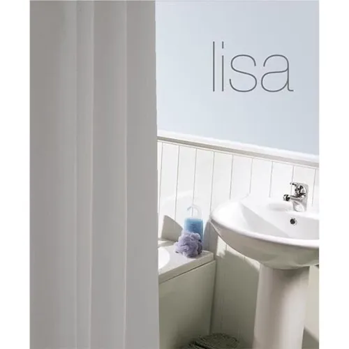 Shower Curtain Plastisan Lisa Grey 180 x 200cm