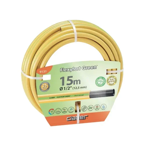 Garden Hose Claber 1/2” Flexyfort Green 15m