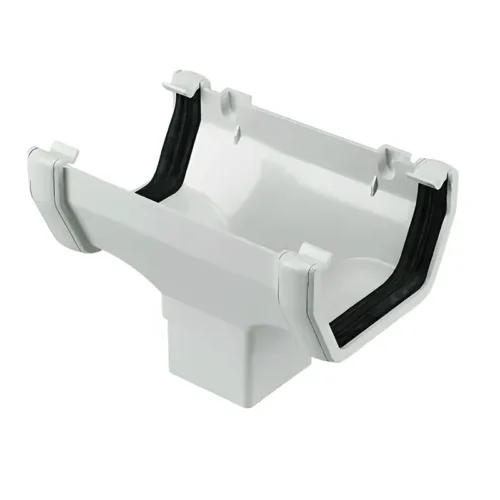Gutter Pipe Tetraflow Running Outlet White