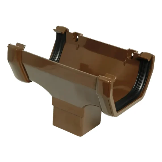 Gutter Pipe Tetraflow Running Outlet Brown