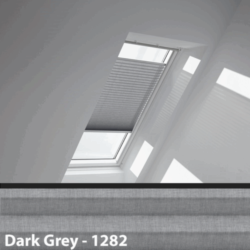 Velux Pleated Blinds - Dark Grey 1282