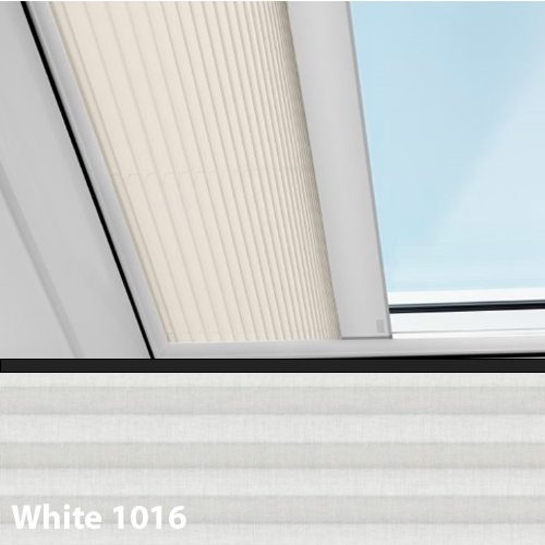 Translucent Pleated blinds - White 1016