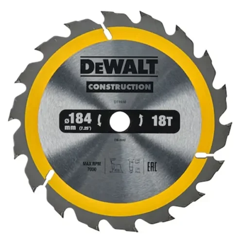 Saw Blade Dewalt Wood 184mm x 20mm 18T
