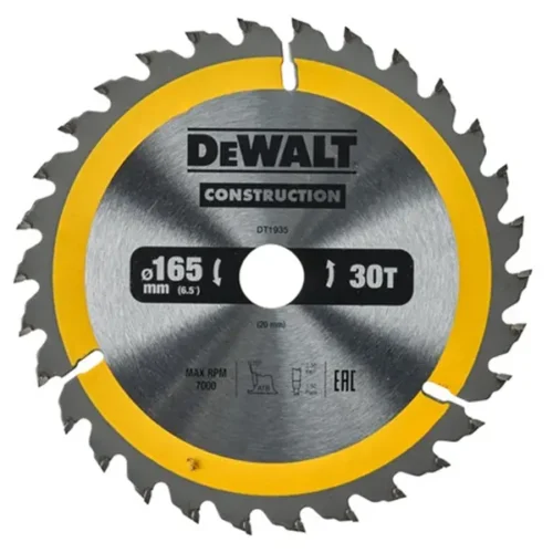 Saw Blade Dewalt Wood 165mm x 20mm x 30T
