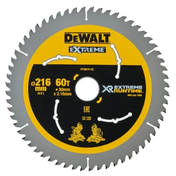 Saw Blade Dewalt Wood/Laminate 210mm x 30mm x 60T