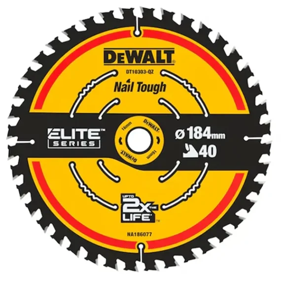 Saw Blade Dewalt Wood 184mm x 16mm x 40T