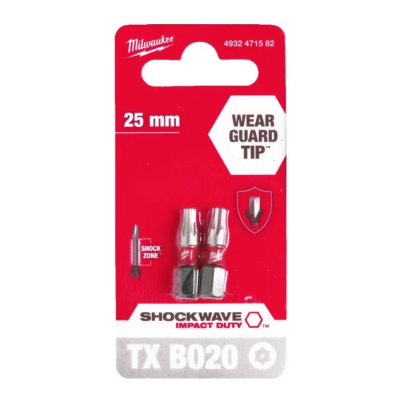 Μύτες Αστεράκι Milwaukee 25mm (Choose Size)