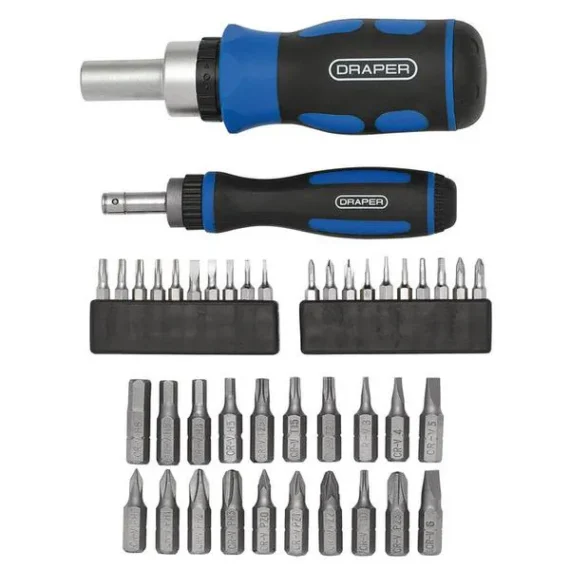 Screwdriver Set Draper Ratchet and Bits (42pcs)