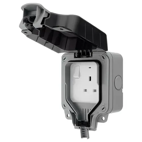 Socket Outdoor British General Plastic 1 Gang