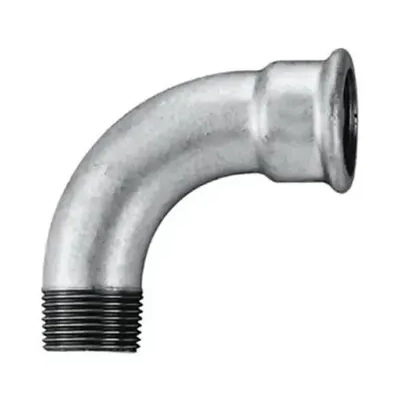 Elbow Long Galvanized Male-Female (Choose Size)
