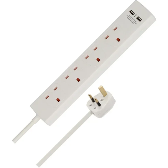 Πολύπριζο Brennenstuhl εσωτερικού χώρου με USB 4-way 1.5mm (Choose Length)