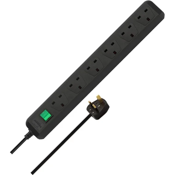 Extension Lead Brennenstul Eco-Line Black 6-way 1.5mm (Choose Length)