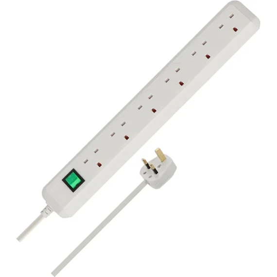 Extension Lead Brennenstul Eco-Line White 6-way 1.5mm (Choose Length)