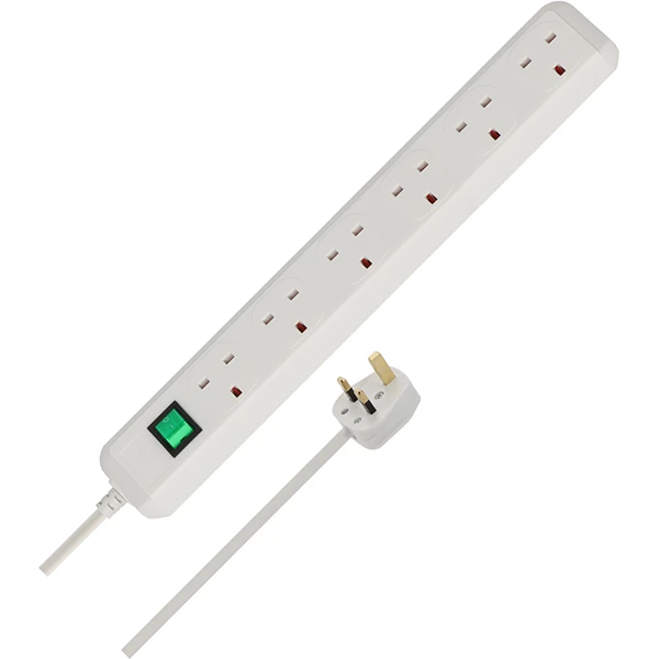 Πολύπριζο Brennenstul Eco-Line Άσπρο 6-way 1.5mm (Choose Length)