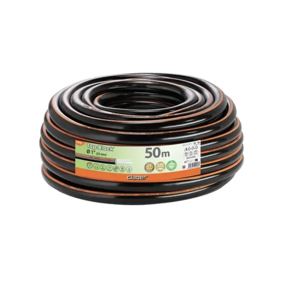 Garden Hose Claber 1" Top-Black (Choose Size)