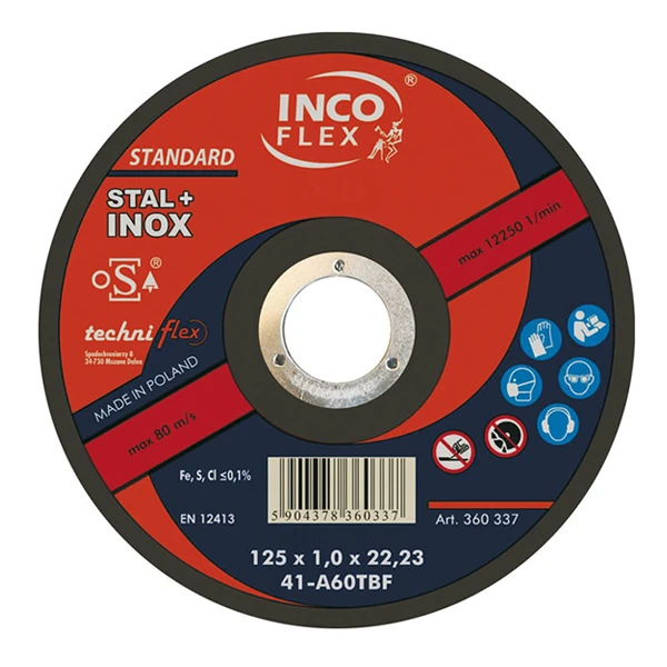 Cutting Disc Incoflex Steel and Inox Standard (Choose Size)