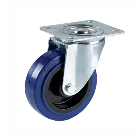 Industrial Wheel Blue with Flange (Choose Diameter)
