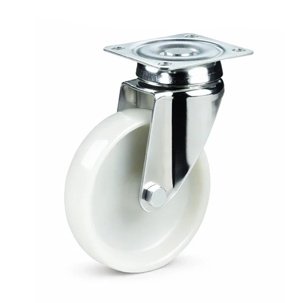 Τροχός Βιομηχανικός Νάυλον με Φλάντζα (Choose Diameter)