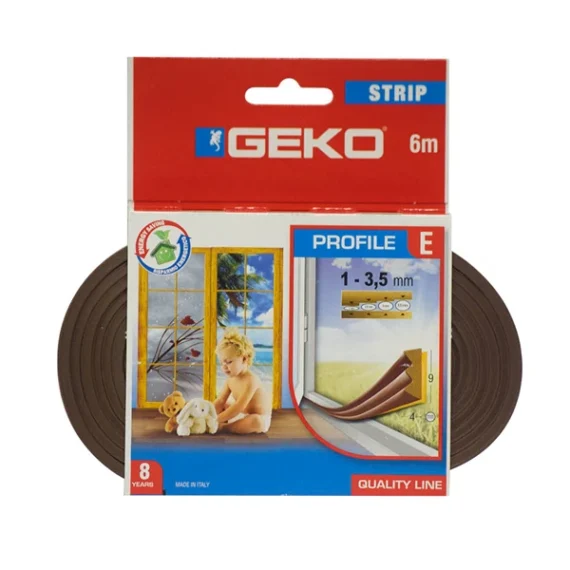Aεροστοπ Geko Λαστιχένιο Καφέ 3.5mm x 6m